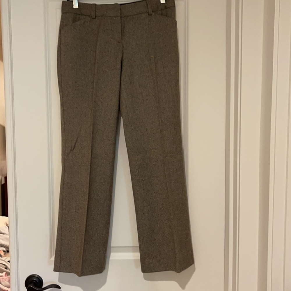 Express brown wool editor trousers, size 2